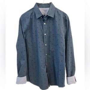 Mens Banana Republic Luxe Stretch Button Down Shirt Size M